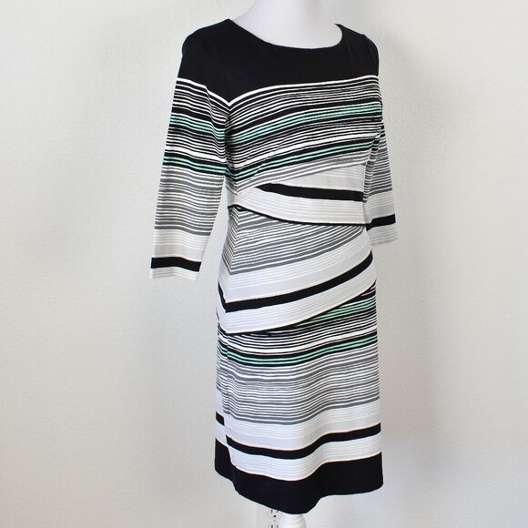 J. McLaughlin NICOLA Tiered Striped Sheath Dress - S - Picture 7 of 8